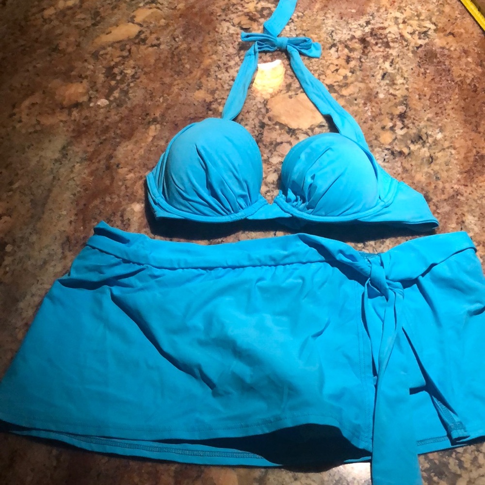 Tommy Bahama bikini top, swim skirt